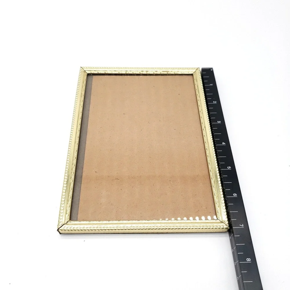 Vintage Hollywood Regency Brass Wall Picture Frame Gold Ornate 5x7 Decor